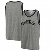 Brooklyn Nets Fanatics Branded Wordmark Tri-Blend Tank Top - Heathered Gray,baseball caps,new era cap wholesale,wholesale hats